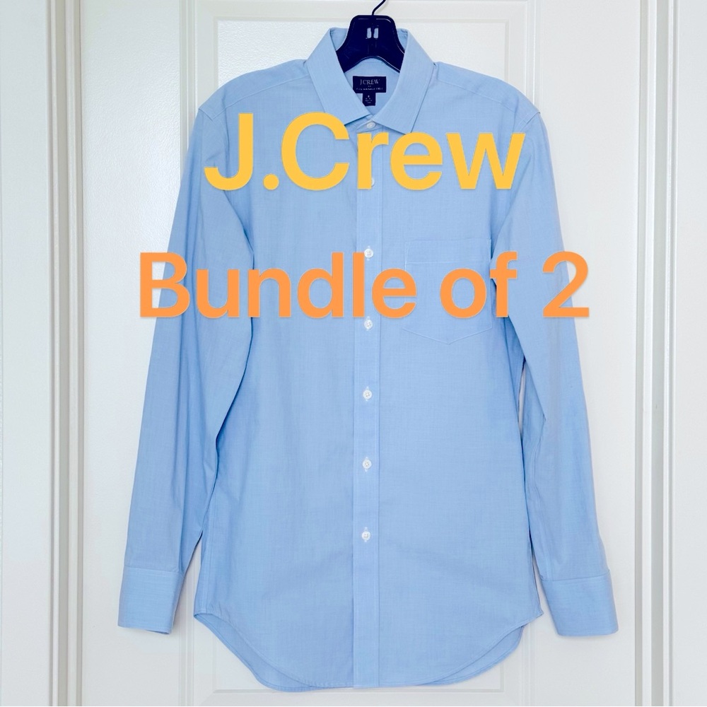 Set of two J.Crew EUC Classic Thompson Flex Wrinkle-free Dress Shirt